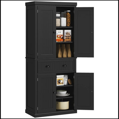 72"" Kitchen Pantry, Tall Storage Cabinet, Freestanding Cupboard with Drawer -  Winston Porter, 4DEF4603267949EAB429BACB07FD42E0