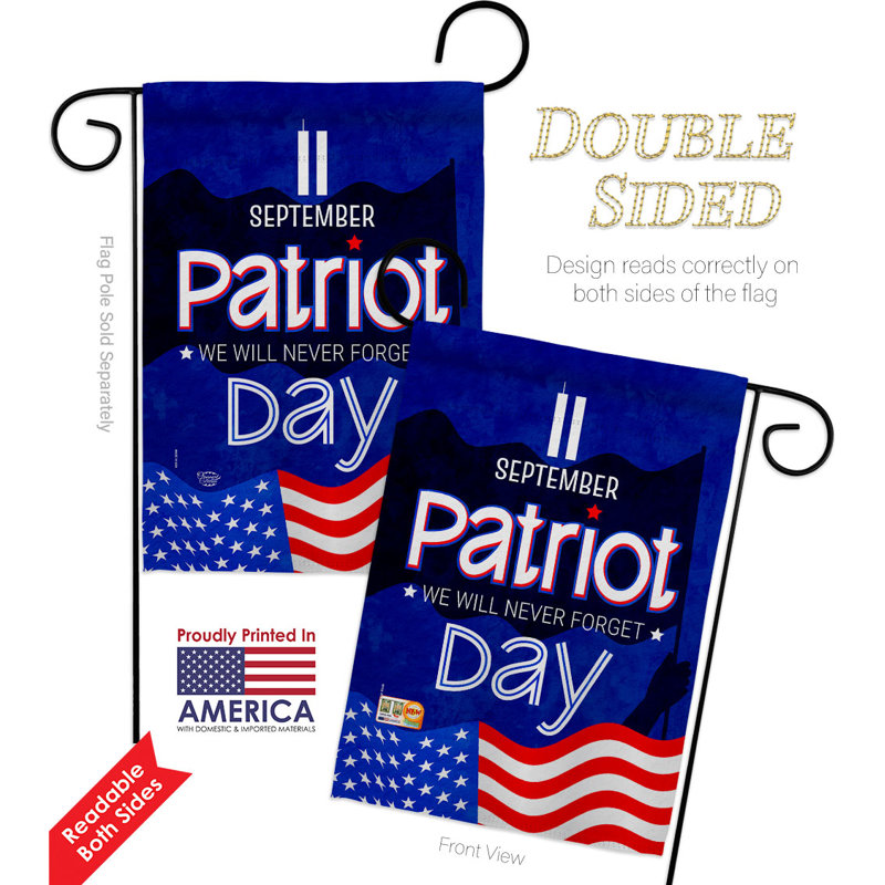 Double Sided 18.5'' H x 13'' W Polyester Flag Set
