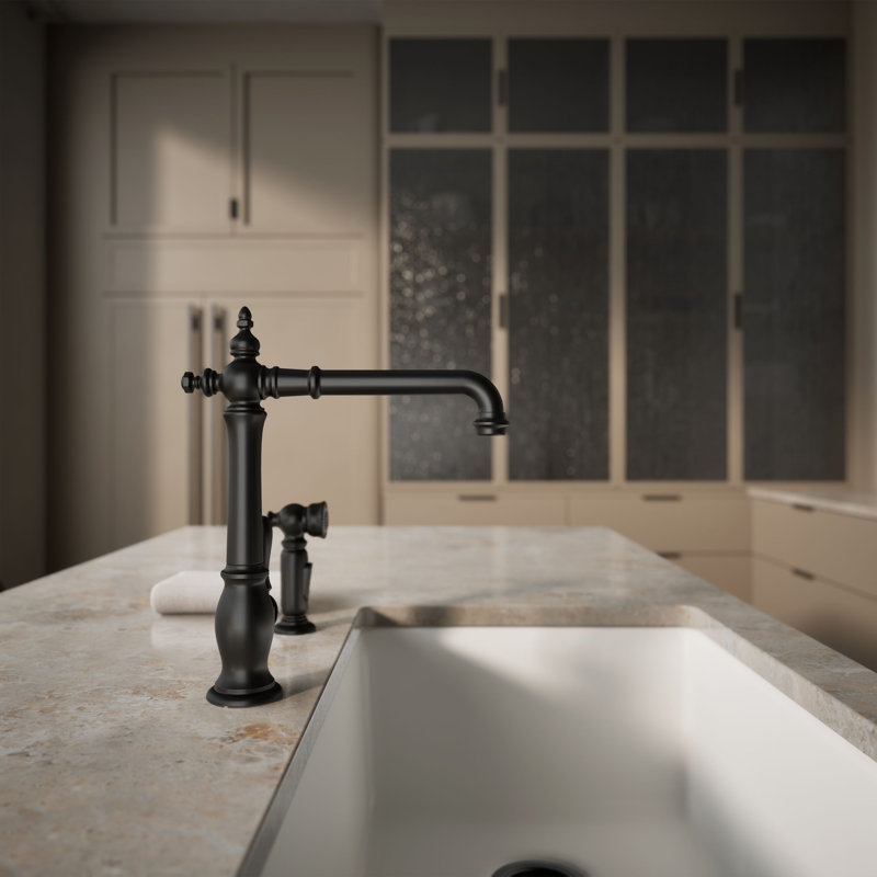 Artifacts® Single Handle Kitchen Sink Faucet with Accessories, Oil Rubbed Bronze