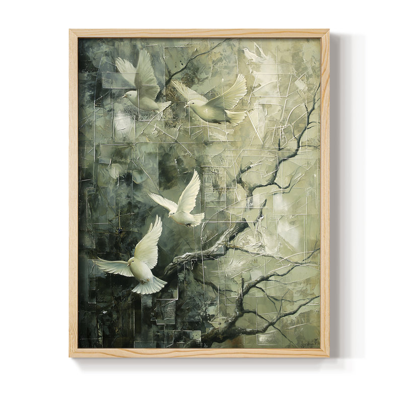 ANIMALS Series LXV, reproduction encadrée - bois massif, H 30 po x l 24 po