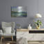 Art mural en métal luxueux «Blue Coastal Flowers» par Silvia Vassileva, 24 po x 16 po