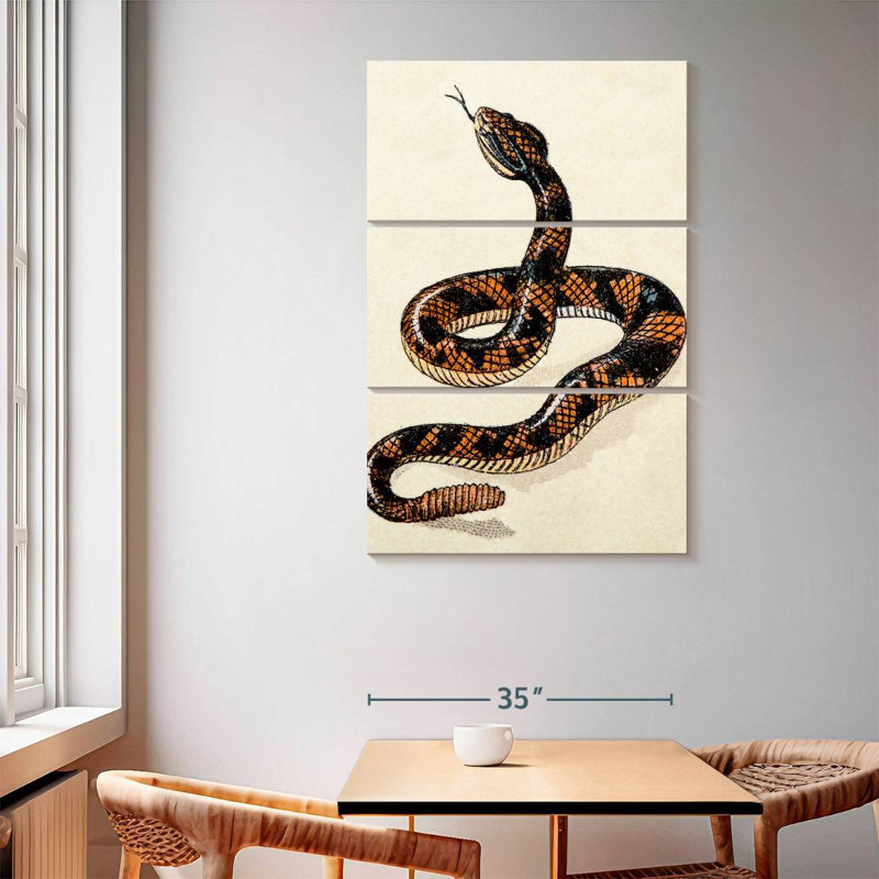 Brampt Rattlesnake, 65" H x 42" W