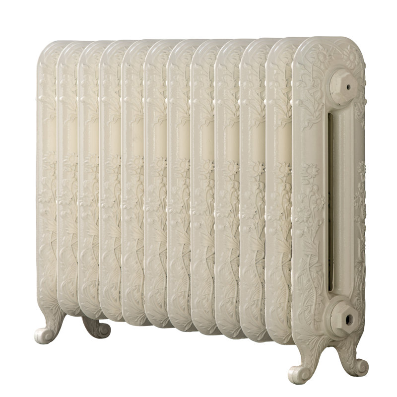 Aanya Horizontal Radiator, Cream, 597mm H x 814mm W x 175mm D