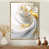Toile avec cadre flottant or