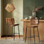 Tabouret de bar en cuir de polyuréthane rembourré Chelsei-54301019-54381259