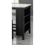 3 pièces en noir et / ou blanc, avec rangement pour table, 2 tabourets, surface brillante, tablettes latérales, blanc / plateau, tabourets en tissu Boucle