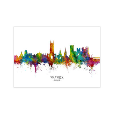 Warwick England Skyline by Michael Tompsett - Print