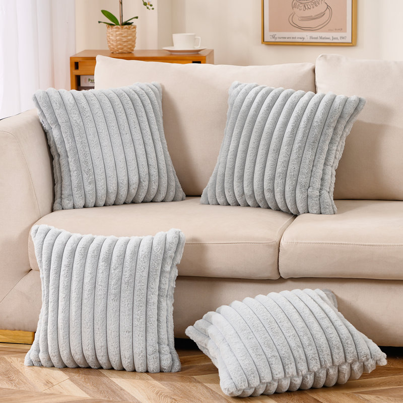 Housses de coussin Deconov, Rose, Polyester/ bourre en polyester, 20 po x 20 po