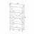 4-Shelf Bookcase With Metal Frame-899802928