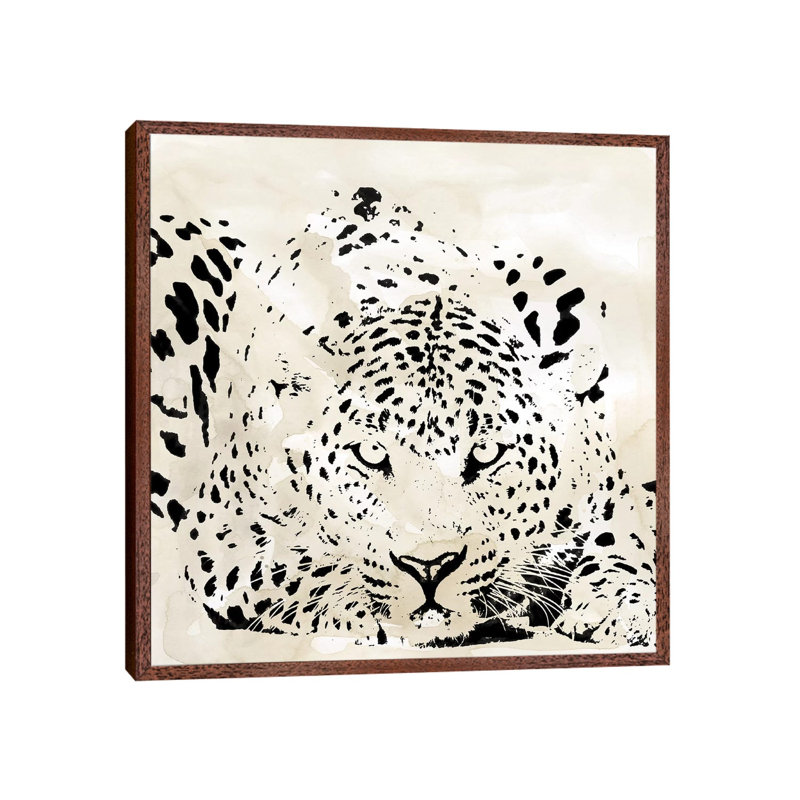 Leopard Spot III by Carol Robinson - Print on Canvas, 45.72 cm H x 45.72 cm W, Classic Brown Wood Framed