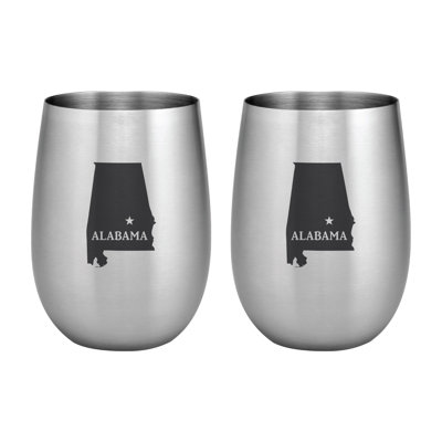 Macey 20oz. Stainless Steel Wine Glass Set