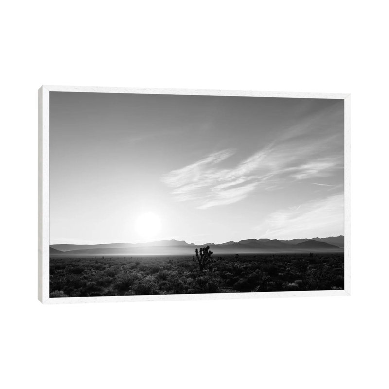 Nevada Desert Sunrise IV by Bethany Young - Print on Canvas, 66.04cm H x 101.6cm W x 3.81cm D, White Framed