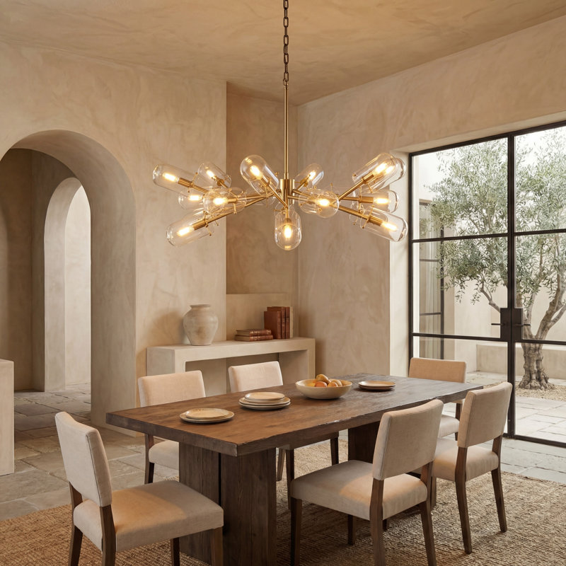 Lustre cylindrique spoutnik à 16 lumières Kerstyn