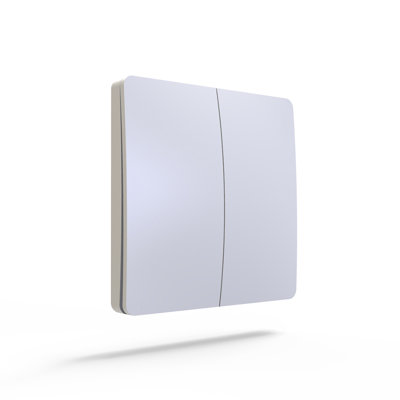 Ener - J 2 Gang Wireless Kinetic Smart Switch Pro Range Self Powered No Battery White