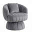 Fauteuil demi-tonneau rembourré rembourré avec coussin-686820950