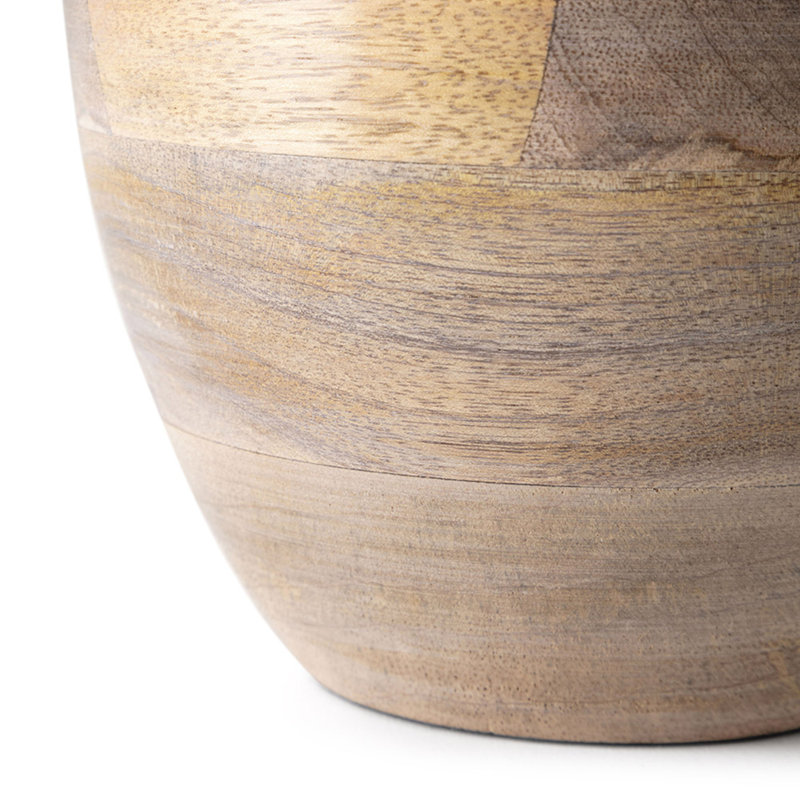 Accents de bois en bois avec plateau en aluminium