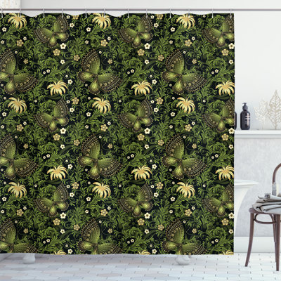 Shower Curtain with Hooks Included