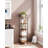 Bookcase Bookshelf, Narrow Book Shelf, Industrial Corner Shelf Storage Organizer, Slim Shelving Unit for Home Office, Living Room, Bedroom, Kitchen, Rustic Brown and Black-1620574119-1628539636