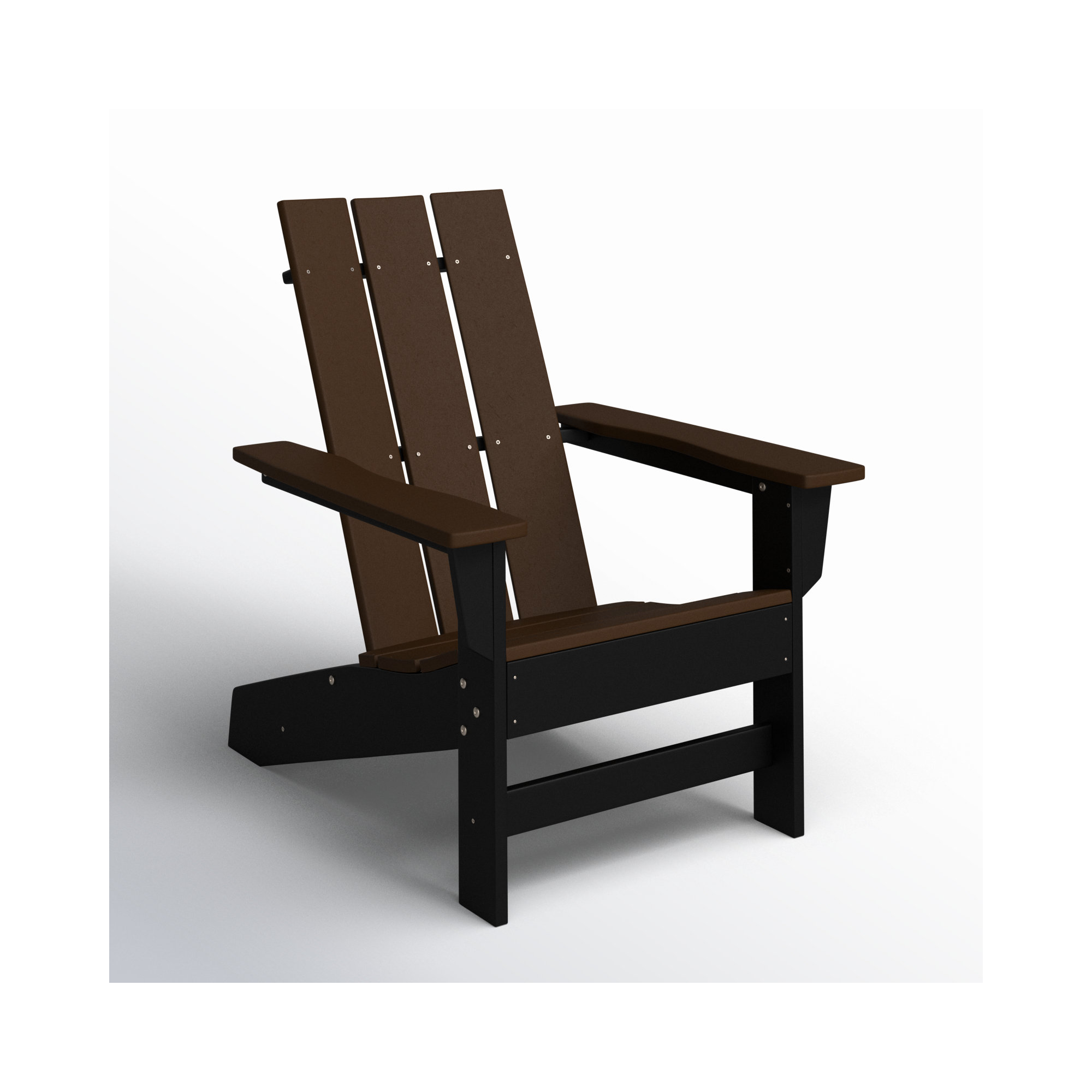Ratcliff All-Weather HDPE Adirondack Chair, Black/Chocolate