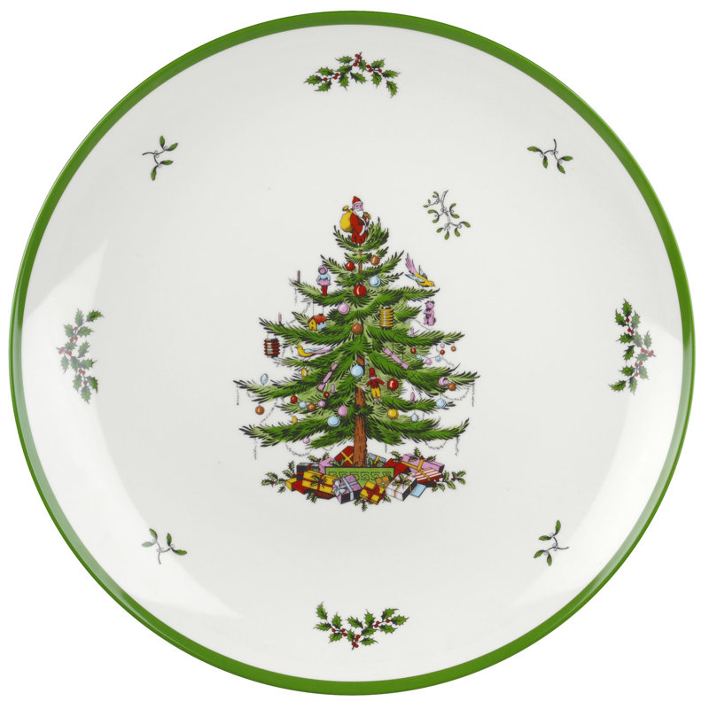 Spode Christmas Tree Melamine Rd Platter 14"