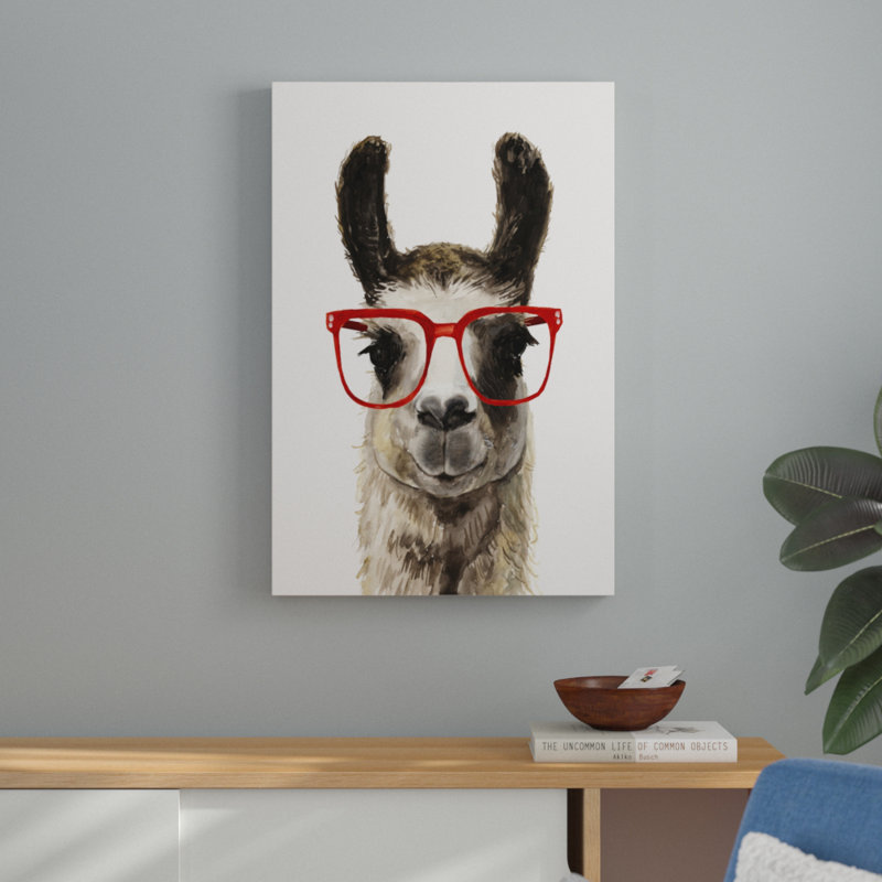 " Hip Llama I " by Victoria Borges, Wrapped Canvas, 36" H x 24" W  