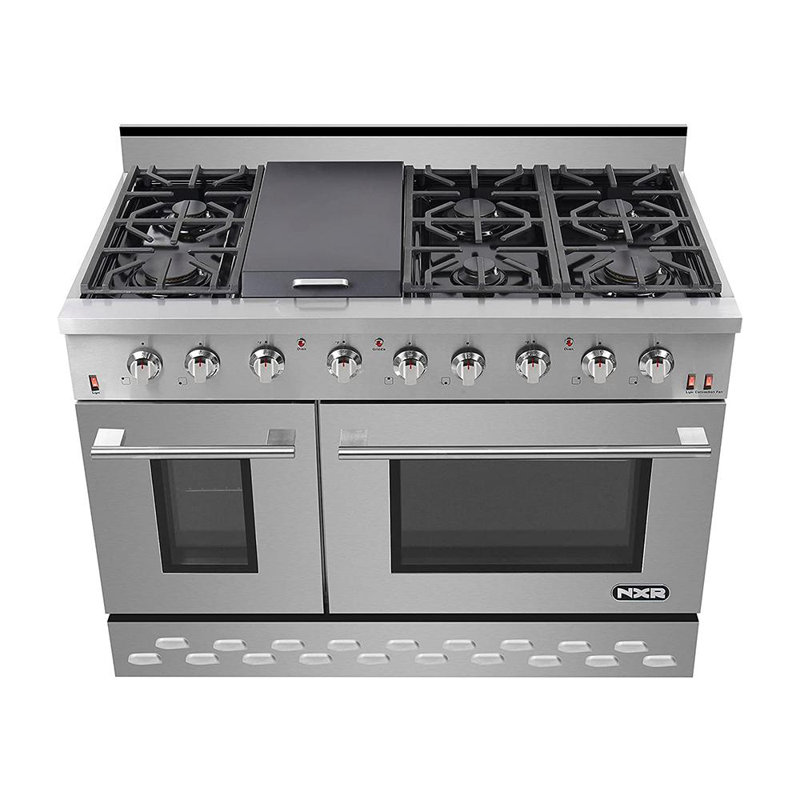 Ensemble de cuisine 2 pièces avec hotte autoportante à double combustible de 48 po et hotte sous l'armoire de 22 po