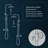 Zen Three Function Thermostatic Exposed Shower Pipe System With Square 10"x10"x1/5" Rain Shower Head And 3 Functions Hand Shower And Tub Spout-114904056
