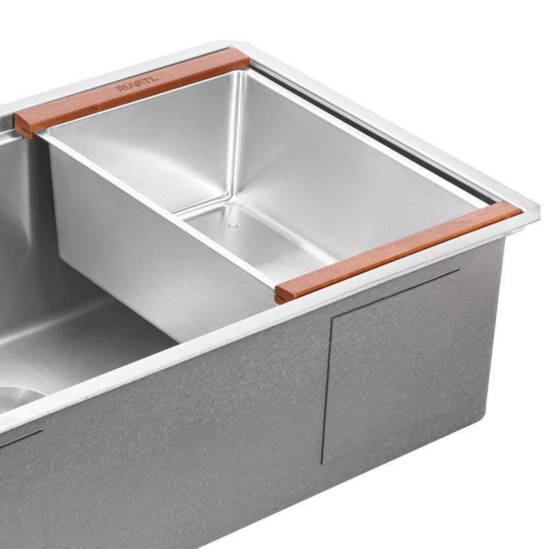 Ruvati LedgeFit Dish Soaking Tub Add-on Bowl Hanging Workstation Sink Accessory