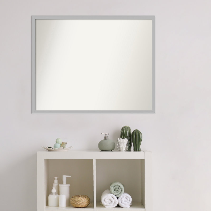 Hera Chrome Bathroom Vanity Non-Beveled Wall Mirror, 23" x 29"