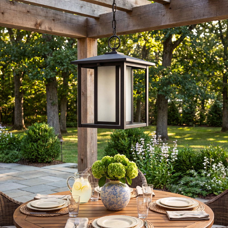 Vermont Outdoor Pendant, Black, No