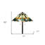 Lampe sur pied 62 "à deux lumières 62" avec abat-jour conique en verre teinté brun et bleu