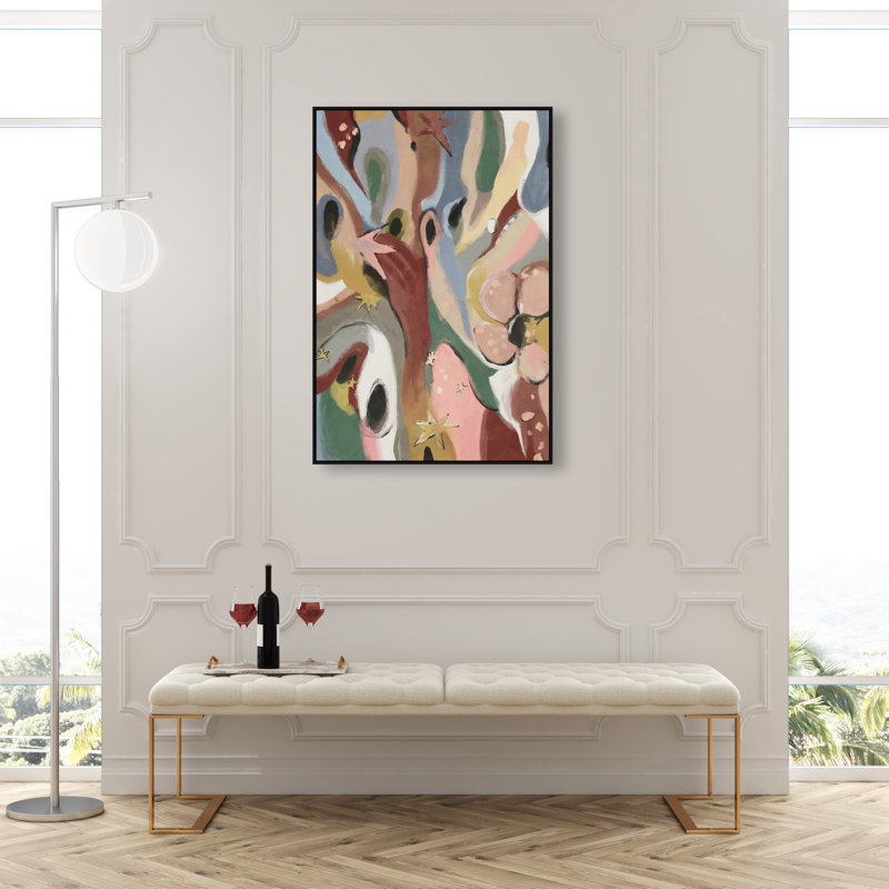 Modern Folk I Print by Oliver Gal, 31"H x 21"W, Black Floater Frame