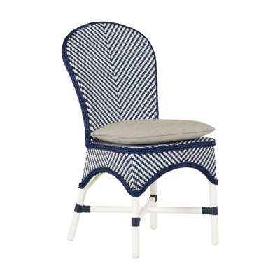 Chaise d'appoint Savoy - Craie, blanc et bleu marine