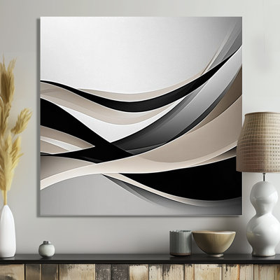 Minimal Geometric Rift II - Minimalisme, impression murale sur métal