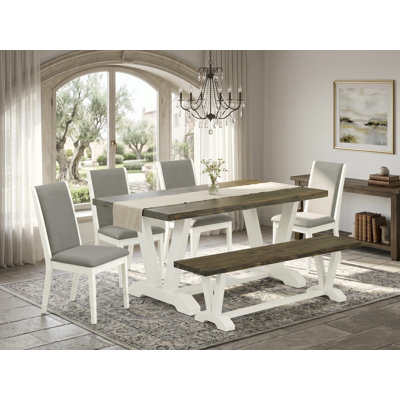 Ensemble de table de salle à manger 5 pièces et 4 chaises de salle à manger Parson