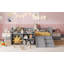 Lit mezzanine simple pour enfants avec glissade, rangement de bibliothèque mobile-1752705682