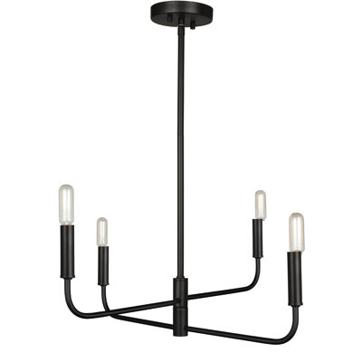 Lustre 4 lumières Tobyas - noir mat