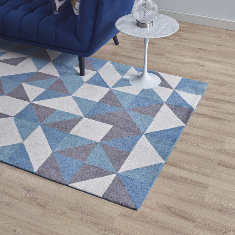 Modway Kahula Geometric Triangle Mosaic Area Rug, Rectangle 5' x 8'