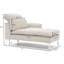 Chaise longue de 55 po pour bureau, rembourrée beige avec accoudoir gauche et coussin lombaire, bouton, rembourrage moelleux, fauteuil à assemblage simple - rembourrage, coussin, structure en bois massif, salon,