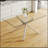 Large Modern Minimalist Rectangular Glass Dining Table with 0.39\