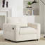 Fauteuil à siège large avec chargeur à deux ports, conception capitonnée et mousse haute densité-749307271