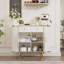 Buffet 43,3 po de style luxueux avec tablettes réglables, pour le salon / salle à manger