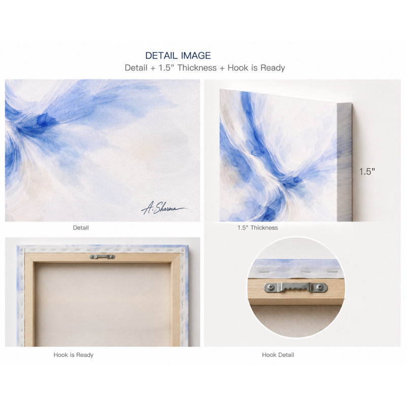 Art mural toile et air, 30"W x30"H x 1.5"D