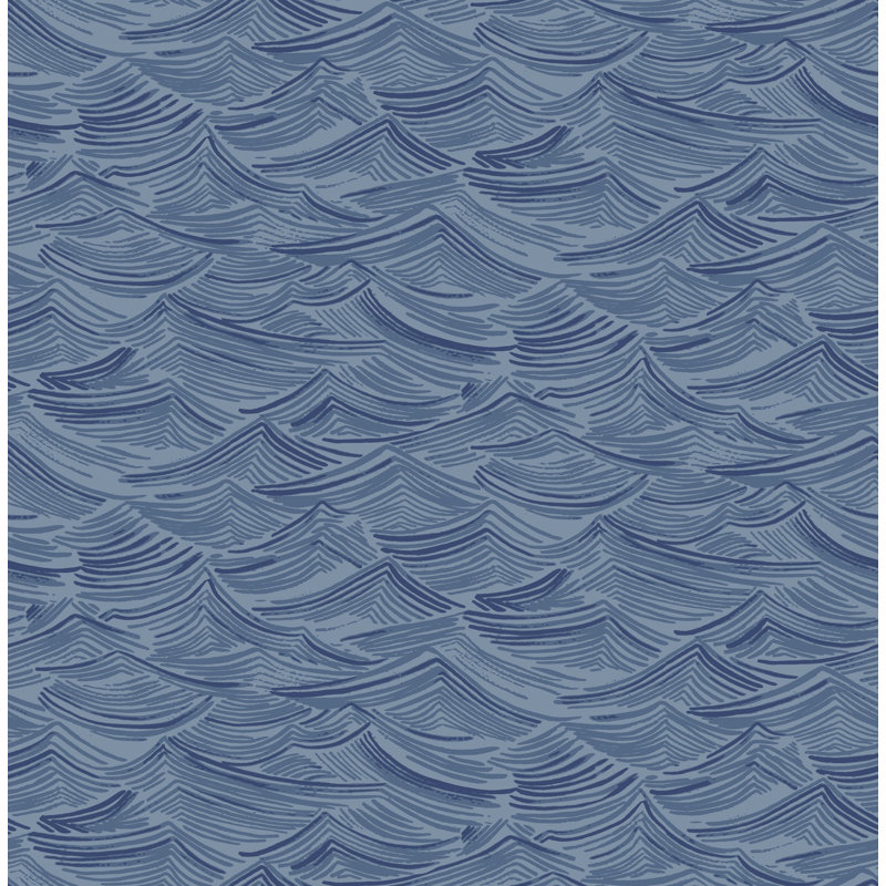 Rouleau de papier peint L 33 pi x l 20,5 po Honm Kids Calm Seas, Bleu Caroline