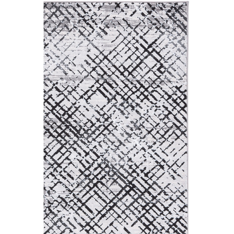 Tapis gris / gris anthracite Minyard 275, Rectangle 8 pi x 10 pi
