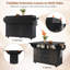 142.5 cm W Kitchen Cart with-201963874