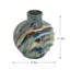 Vase réactif glacé - 9,5 po x 9,5 po x 11 po - bleu / brun