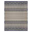 Tapis intérieur / extérieur en polypropylène tissé à plat à rayures crème bleu marine beige Solterra Ziri-114547377