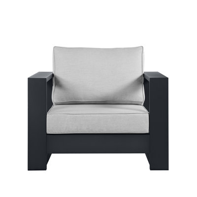 Hoyt 37.40” Outdoor Aluminum Armchair