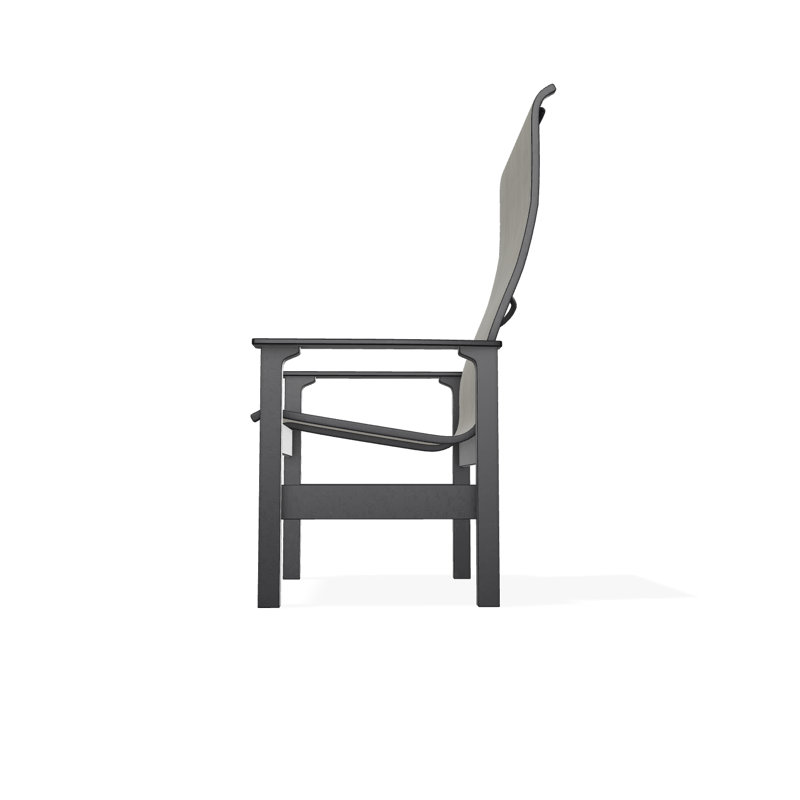 Leeward Polymer Outdoor Lounge Chair, Black, Alloy Sunbrella®